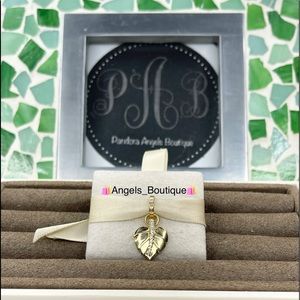 Pandora Retired Shine Leaf Pendant